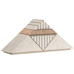 Casa Bique Designed Tessellated Stone Pyramid Box, 1980s