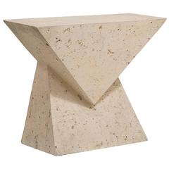 Geometric Composition Stone Veneered Console Table, 1970s 10