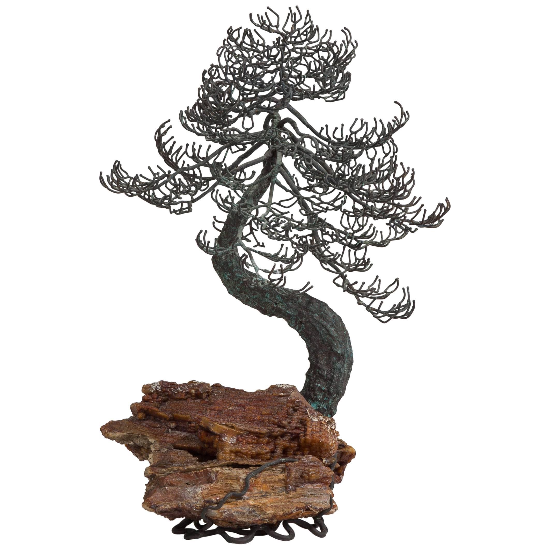 A Superb Bronze Bonsai Tree Table Sculpture 1960s For Sale