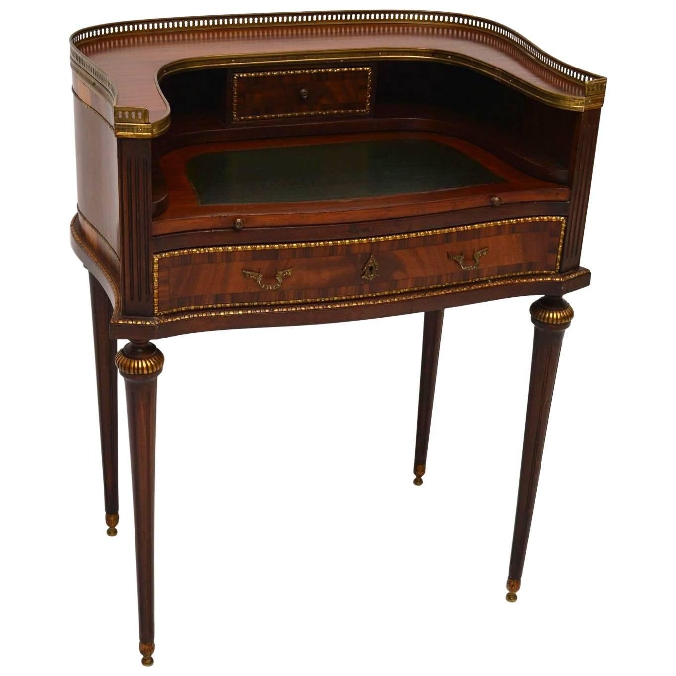 Antique French Mahogany Writing Table Desk