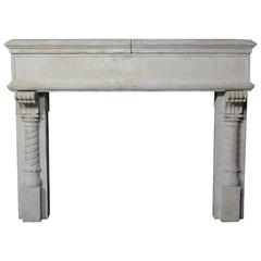 Antique French Limestone Fire Surround