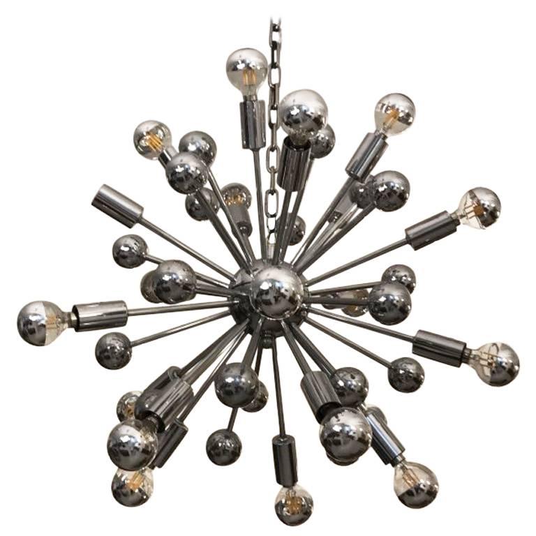 Mid-Century Chrome Sputnik Chandelier For Sale