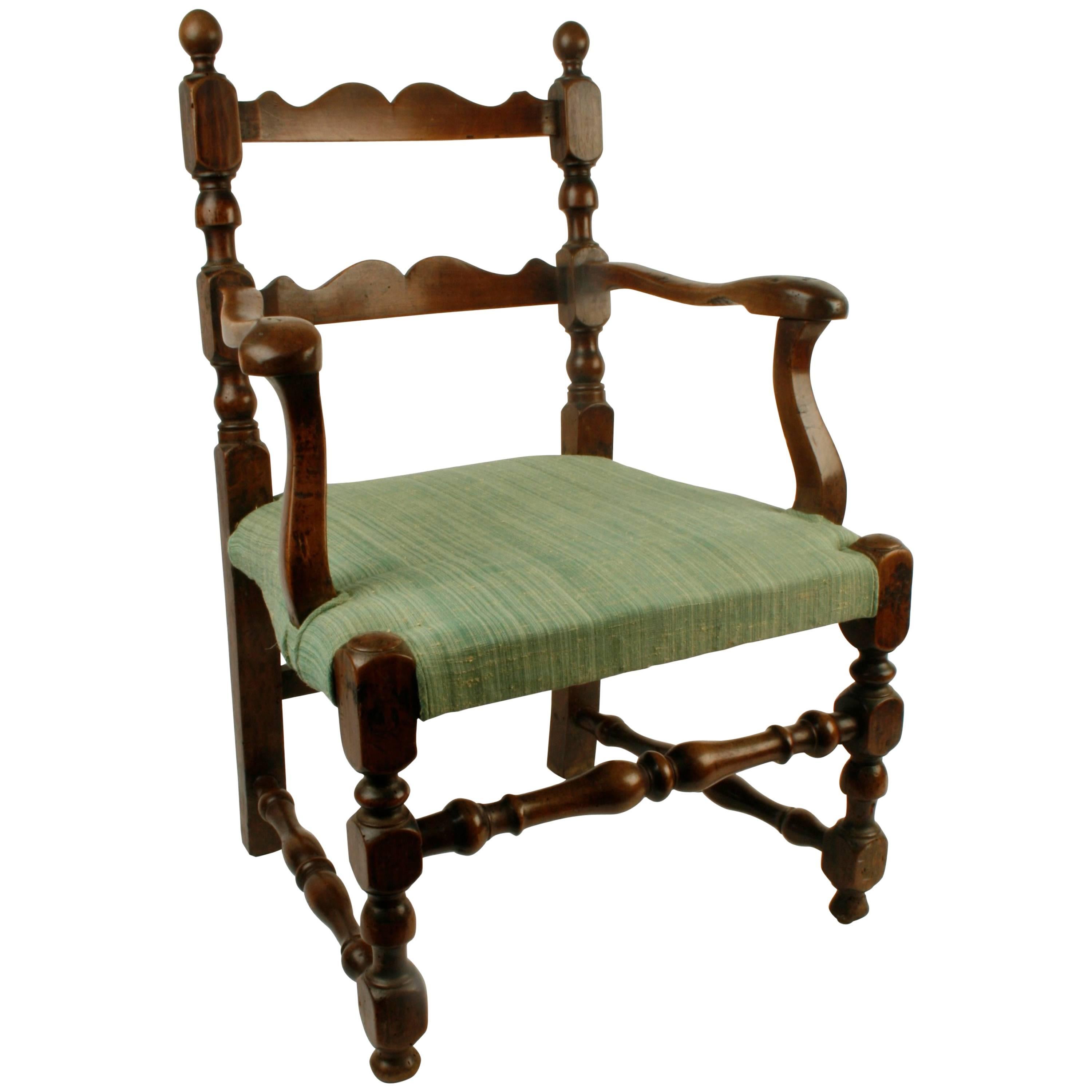 Louis XIV Walnut Armchair, circa 1715