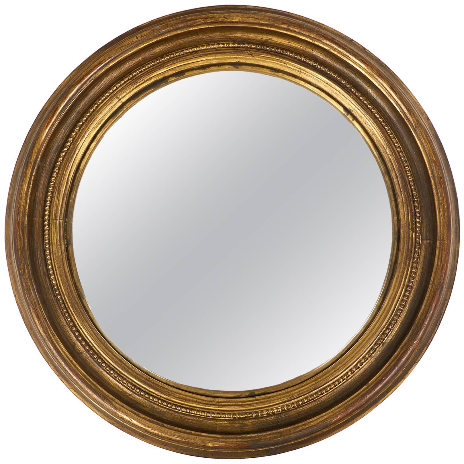 Antique French Louis XVI Style Convex Mirror