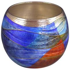 Contemporary Silver and Enamel Tumbler Cup, Jane Short