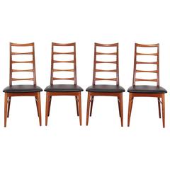 Set of Four Koefoed Hornslet Teak Lis Dining Chairs Danish, 1960
