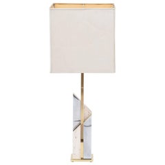 Gaetano Sciolari Travertine Table Lamp