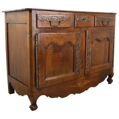 Exceptional Antique Cherry Snail Foot Buffet