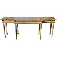 Neoclassical French Style Marble-Top of Console Sofa Table
