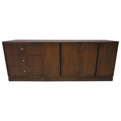 Walnut Credenza or Sever in the Style of Harvey Probber 11