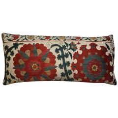 Vintage Silk Embroidery Suzani Pillow