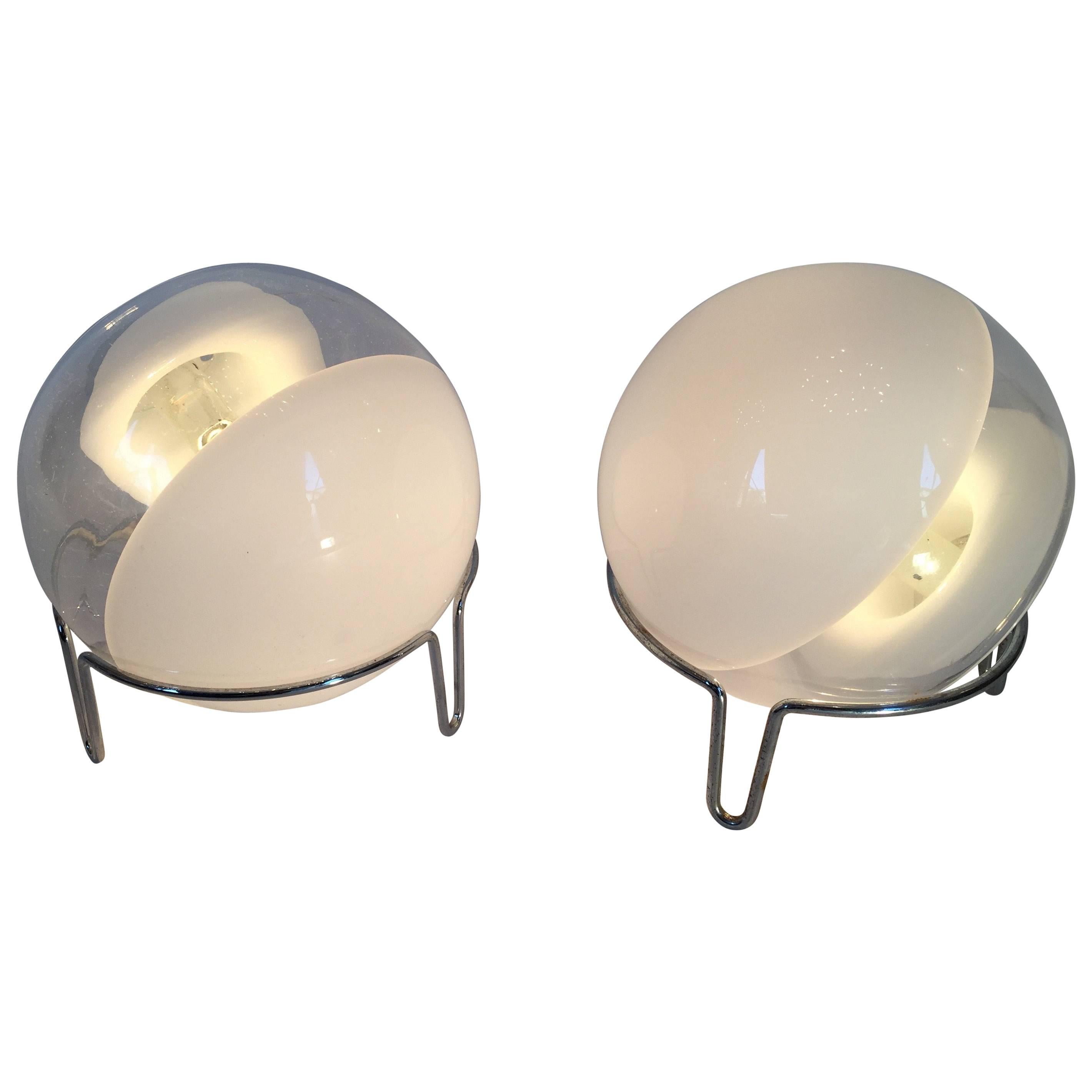 Pair of Lamps by Angelo Mangiarotti for Skipper, Italy, 1980s