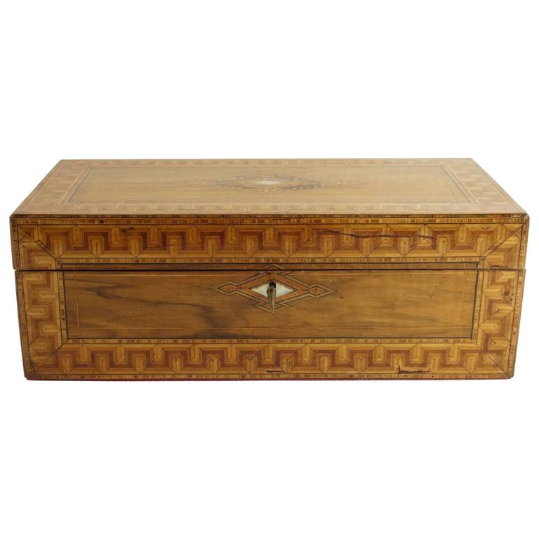 England Early-19th Marquetry Escritoire or Writing Box, circa 1820 at ...