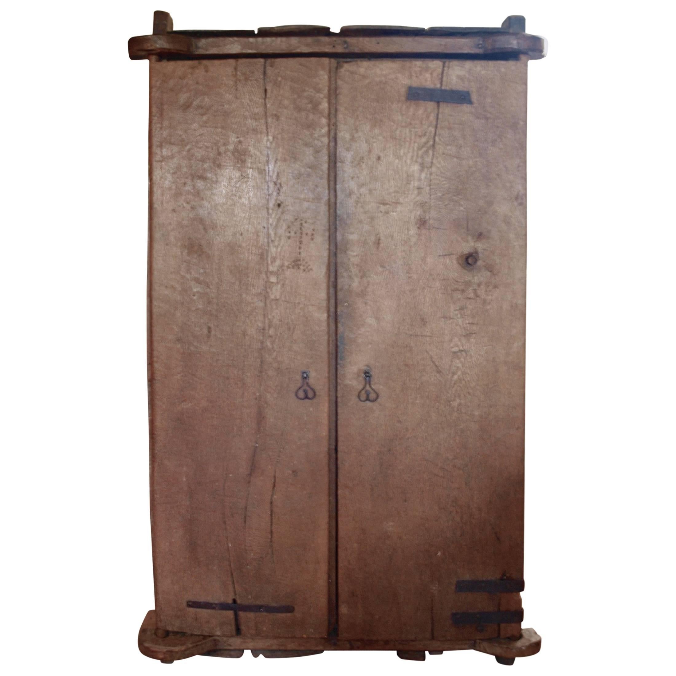 Late 15th-Early 16th Century Rare Solid Oak Armoire For Sale