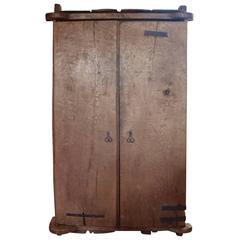 Late 15th-Early 16th Century Rare Solid Oak Armoire