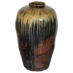 Tall Antique Ceramic Wine Jar 1