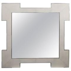 Custom Square Shagreen Mirror with Square Edges 10