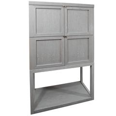 Custom Gray Cerused Wood Bar 6