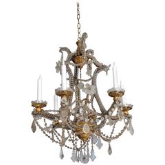 French Chandelier with Cut Glass, Early 20th Century
