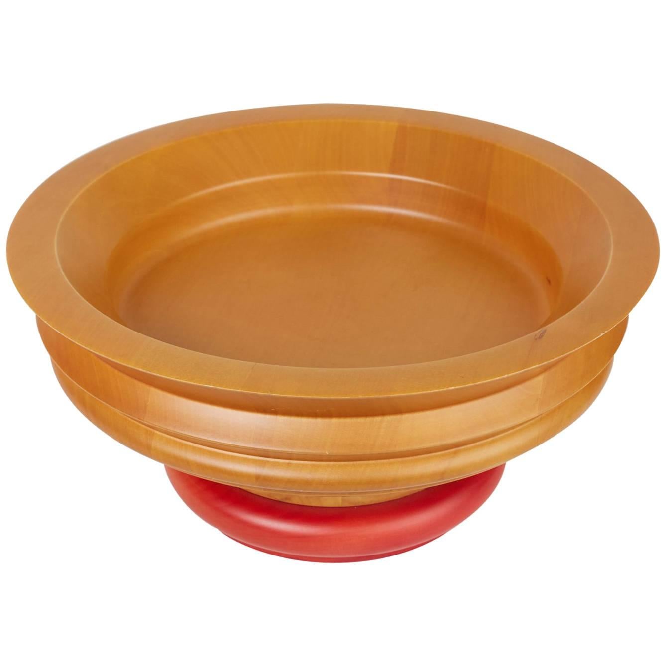 Wooden Bowl by Ettore Sottsass for Twergi/Alessi For Sale