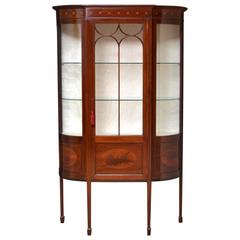 Antique Fine Edwardian Mahogany Display Cabinet
