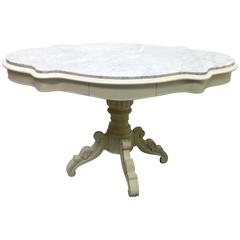 19th Century Swedish Pedestal Table with Two Drawers 5