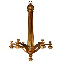 Araña Art Decó de bronce, hacia 1930