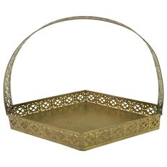 Josef Hoffmann for Wiener Werkstatte Rare Brass Basket