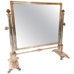 Splendid Antique Silver on Copper Dressing Mirror