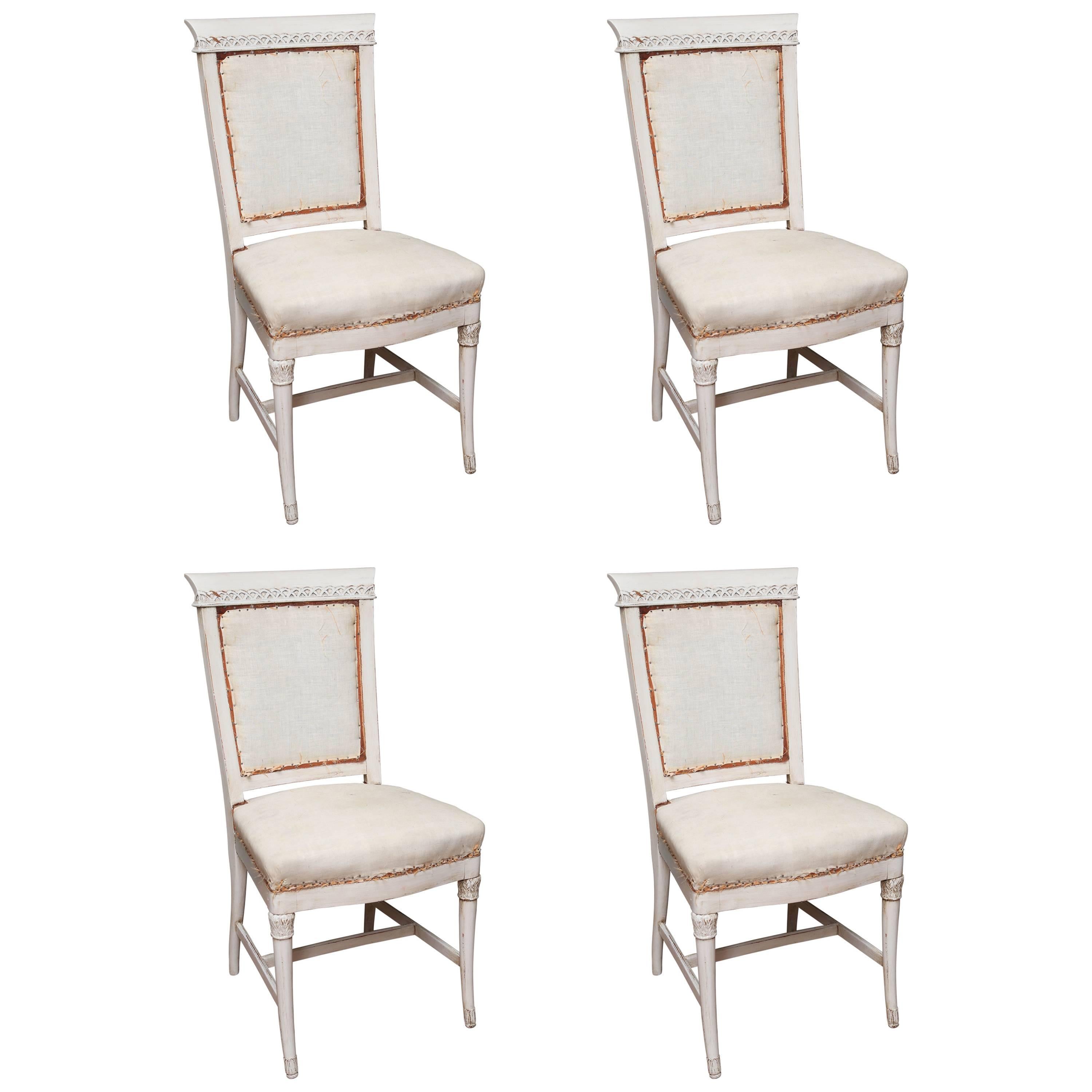 Set of Four 1900's French Dining Chairs
