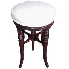 English Regency Mahogany Upholstered Piano Stool, Circa 1810 2
