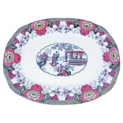 19th English Transferware Platter Canton