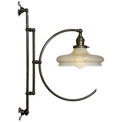 Elegant Articulated Vaseline Glass Hoop Light 10