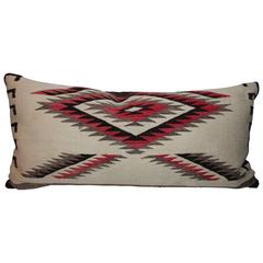 Early 20th Century Navajo Indian Weaving Bolster Pillow 4