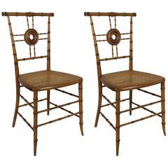 Gorgeous Pair of Chinoiserie Chiavarine Chairs