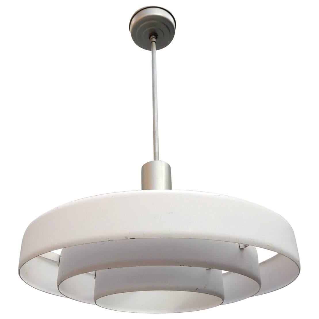 1950s Kurt Versen Saturn Ring UFO Pendant Lamp