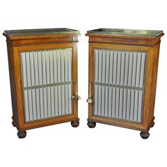 Used Pair of Satinwood Side Cabinets