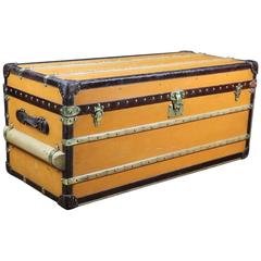 1920s Louis Vuitton Trunk in Orange Vuitonitte Canvas