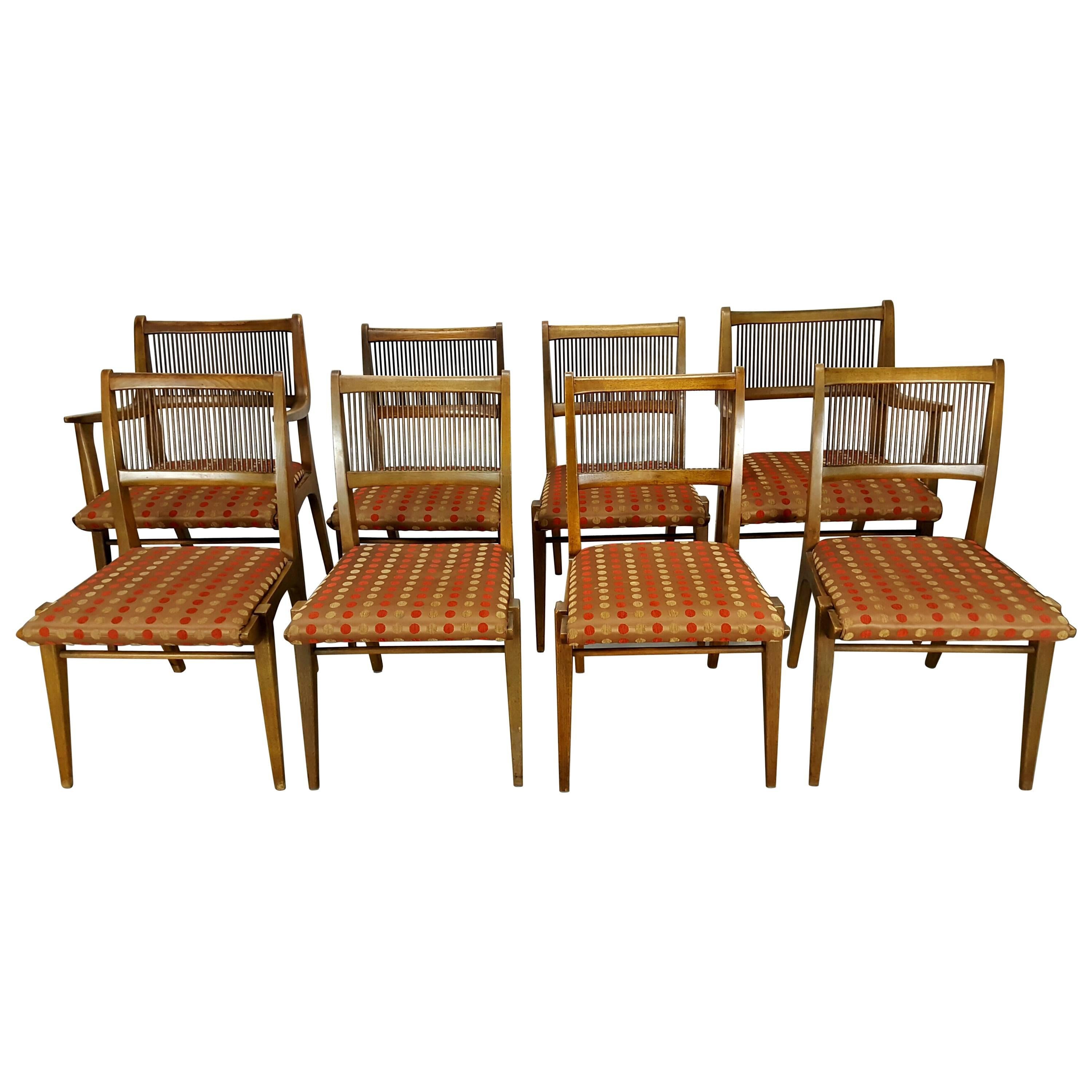 Set of 8 Modernist Dining Chairs Designed by John Van Koert for Drexel's Profile