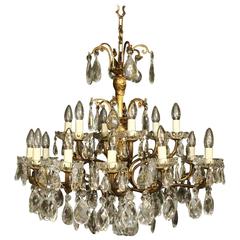 Italian Gilded Eighteen-Light Antique Chandelier