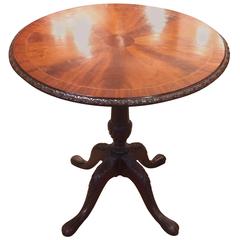 Exquisite 19th Century Crotch Mahogany Tilt-Top Centre or Side Table 10