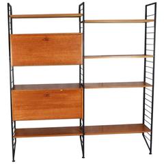Retro 1960s Mid-Century Ladderax by Staples Wall Shelving Unit System