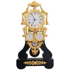 Very Nice and Interesting Four Dial Louis Philippe French Skeleton Clock, 1840