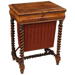 19th Century English Worktable in Palisander and Mahogany