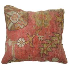 Antique Oushak Rug Pillow