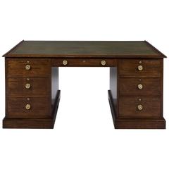 Early 19th Century Regency Period Mahogany Partners Pedestal Desk 10