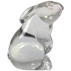 Baccarat Crystal Rabbit Figurine Paperweight