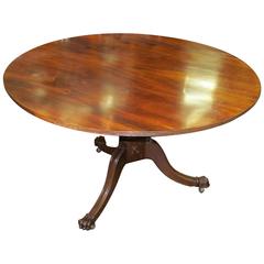 Antique English Regency Style Geo, IV Figured Mahogany Tilt-Top Circular Table 8