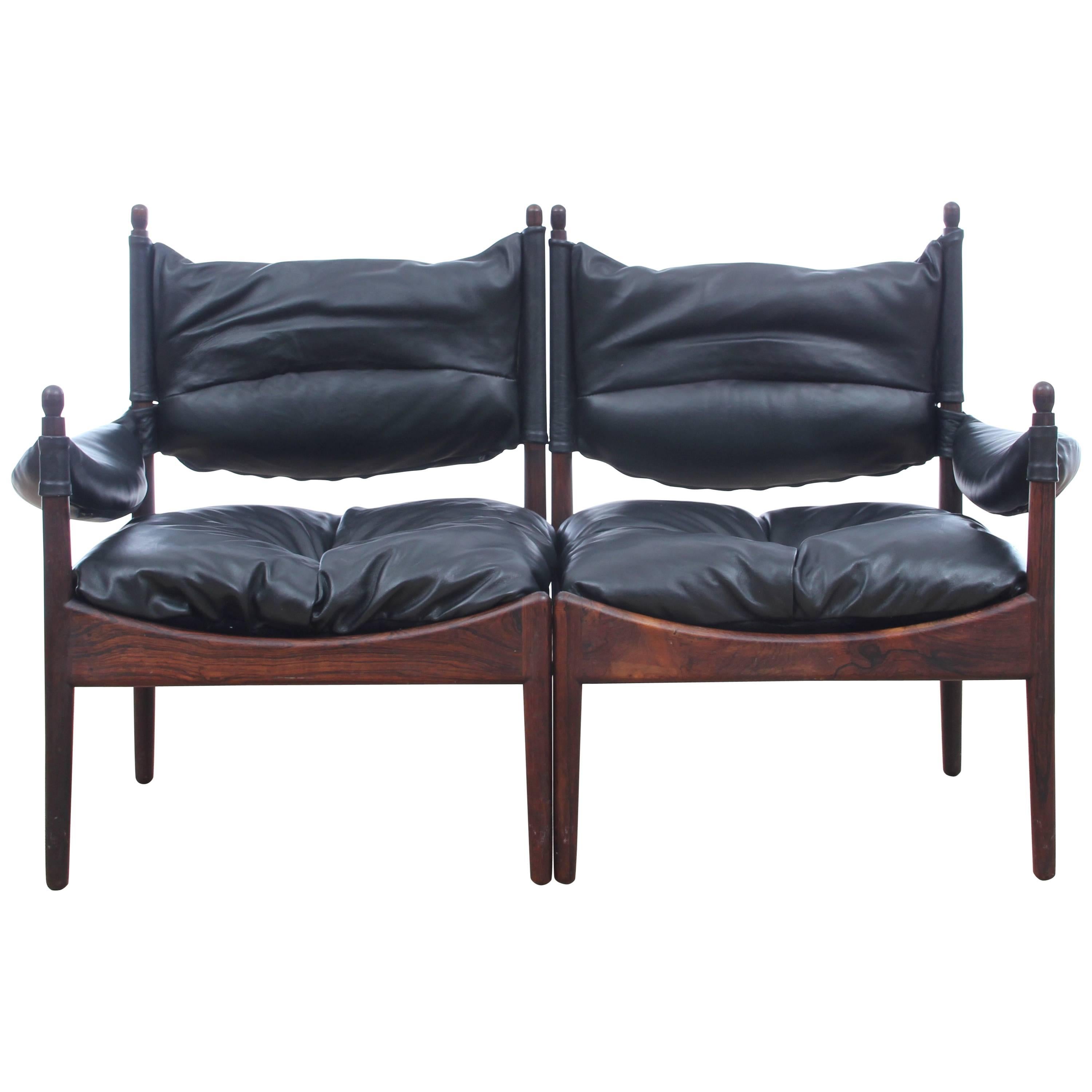 Mid-Century Modern Danish Two Seats Sofa in Rosewood Model Modus