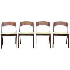 Mid-Century Modern Danish Set of Four Dining Chairs in Rosewood